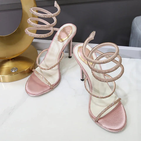 Eilyken Summer Street Style CRYSTAL Ankle Strap Women Sandals
