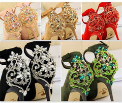 High Heel Embroidered Ankle Banquet Shoes