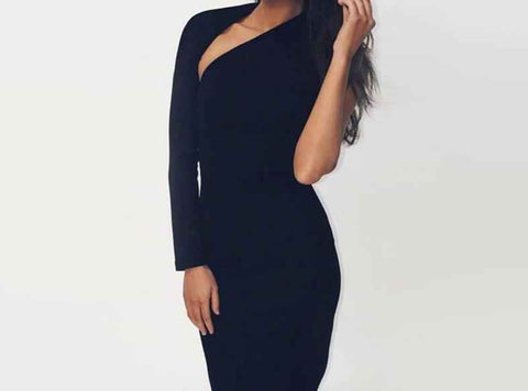Elegant Curved off the Shoulder Dress