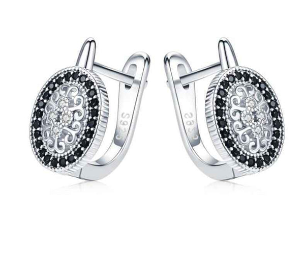 Trendy Zirconia Loop Earrings