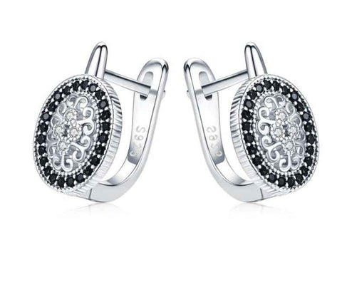 Trendy Zirconia Loop Earrings