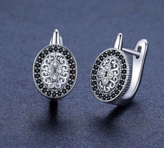 Trendy Zirconia Loop Earrings