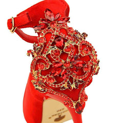 High Heel Embroidered Ankle Banquet Shoes