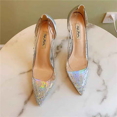 Rhinestone Stiletto Heel shoes