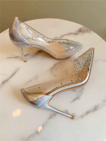 Rhinestone Stiletto Heel shoes