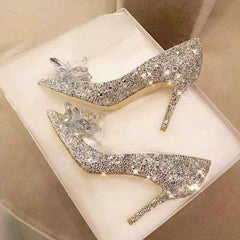 Cinderella Rhinestone High Heels Shoes