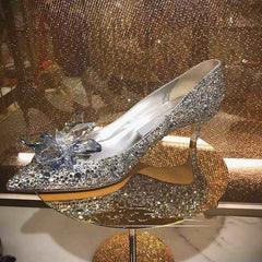 Cinderella Rhinestone High Heels Shoes
