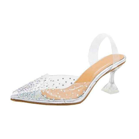 High Heels Transparent Cinderella Shoes