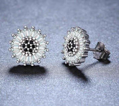 Black Spinel Stud Earrings