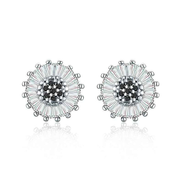 Black Spinel Stud Earrings