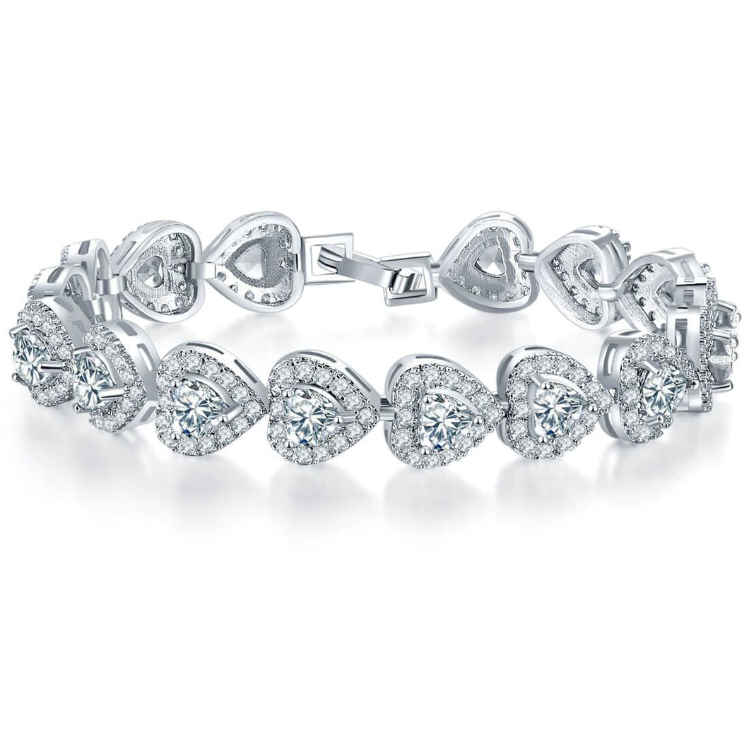 Heart Shaped Sparkling Bracelet