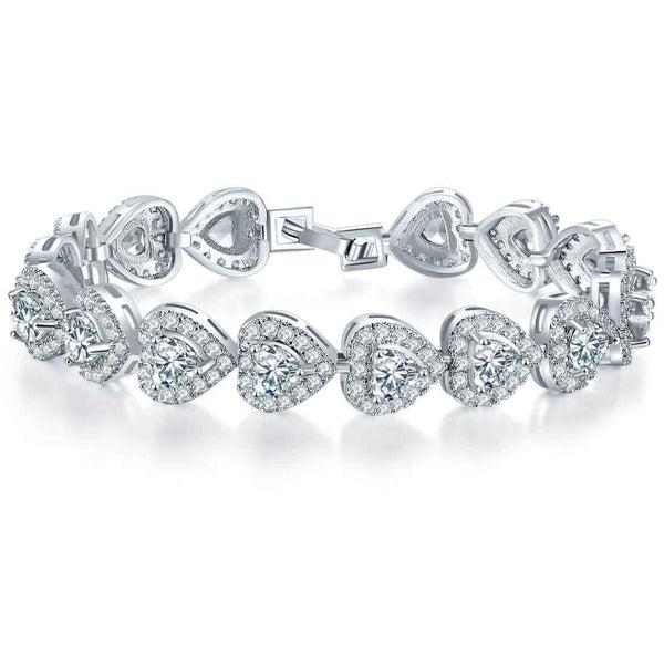 Heart Shaped Sparkling Bracelet