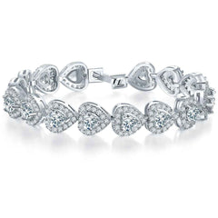 Heart Shaped Sparkling Bracelet