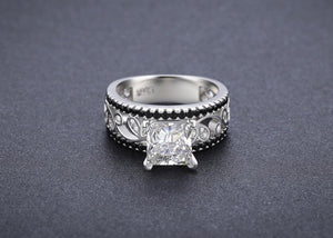 Sterling Silver Trendy Engagement Ring