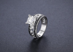 Sterling Silver Trendy Engagement Ring