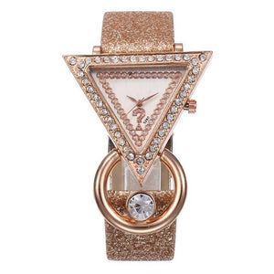 Triangular Rhinestone Bracelet Watch