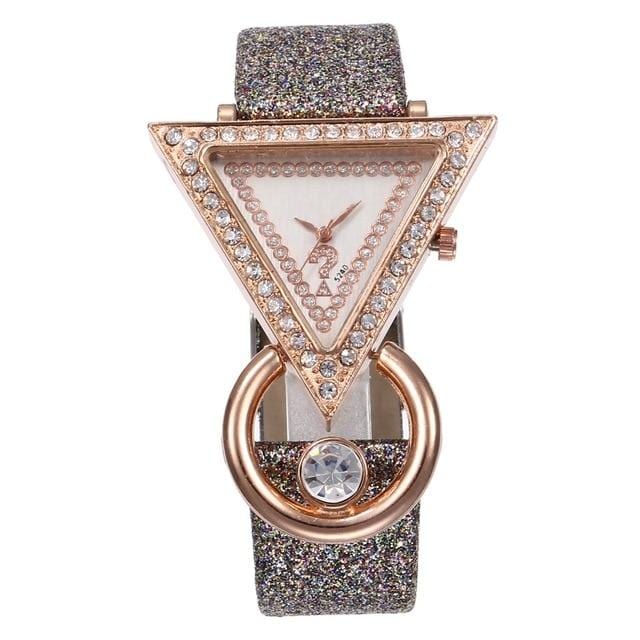 Triangular Rhinestone Bracelet Watch