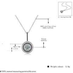 Round Bijoux Pendant Silver Necklace