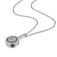 Round Bijoux Pendant Silver Necklace
