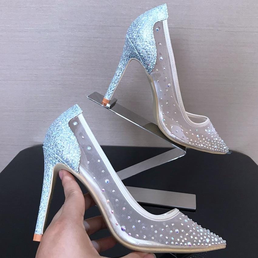 High Heel Rhinestone Shoes