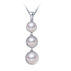 Sterling Silver Pearl Necklace Pendant
