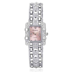 Silver Stainless Steel Crystal Watch