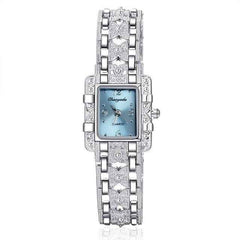Silver Stainless Steel Crystal Watch