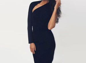 Elegant Curved off the Shoulder Dress