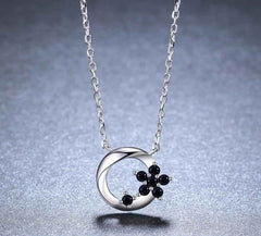 Flower Pendant Sterling Silver Necklace