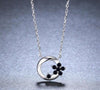 Flower Pendant Sterling Silver Necklace