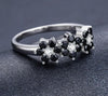 Black Flower Spinel Ring