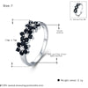 Black Flower Spinel Ring
