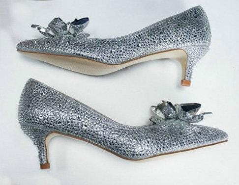 Rhinestone High Heels Cinderella Wedding Shoes