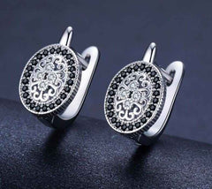 Trendy Zirconia Loop Earrings