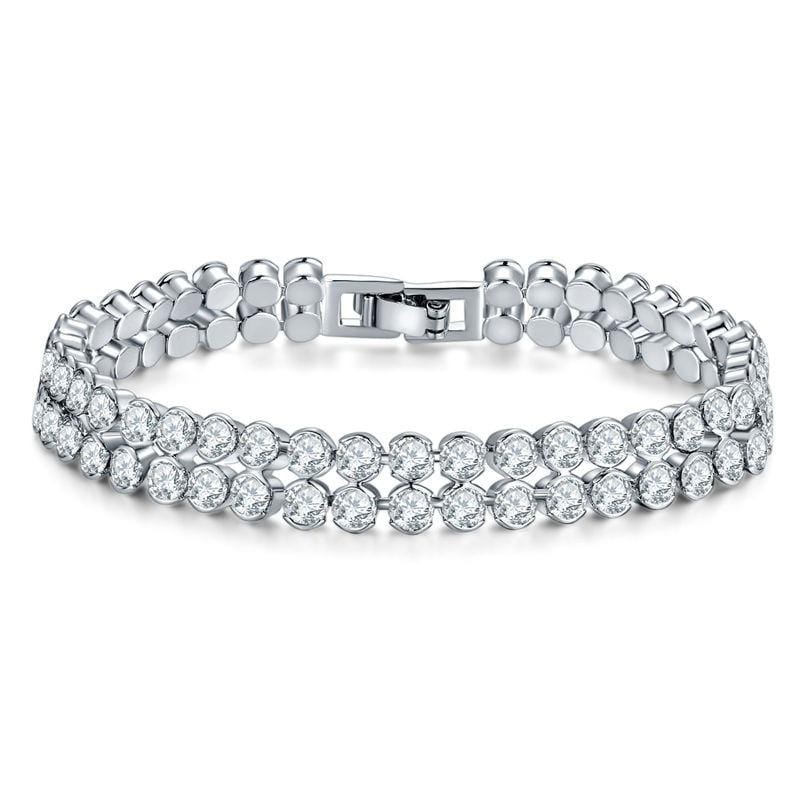 Double Row silver bracelet