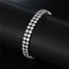 Double Row silver bracelet