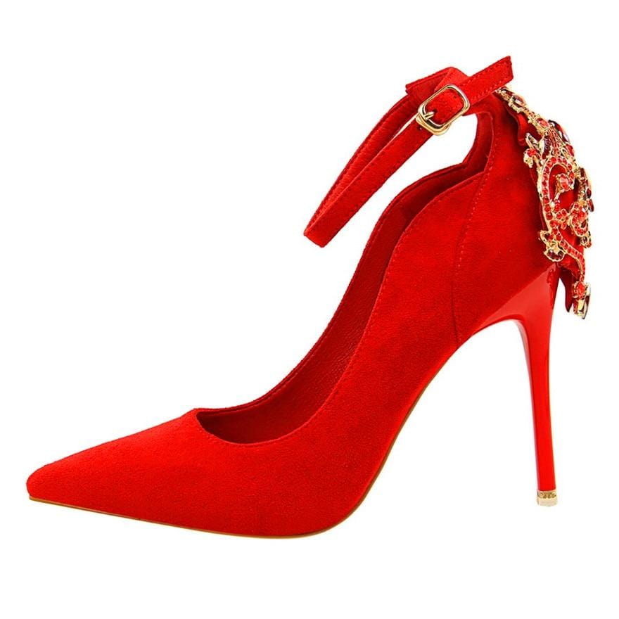 High Heel Embroidered Ankle Banquet Shoes