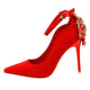 High Heel Embroidered Ankle Banquet Shoes