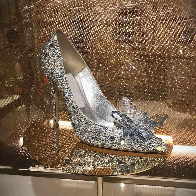 Cinderella Rhinestone High Heels Shoes