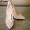 Embellished Crystal High Heel Lace Shoes