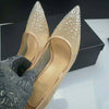 Embellished Crystal High Heel Lace Shoes