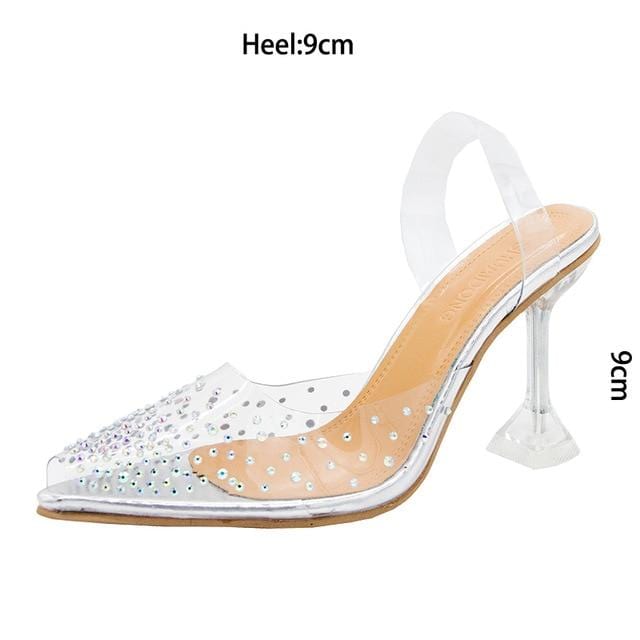 High Heels Transparent Cinderella Shoes