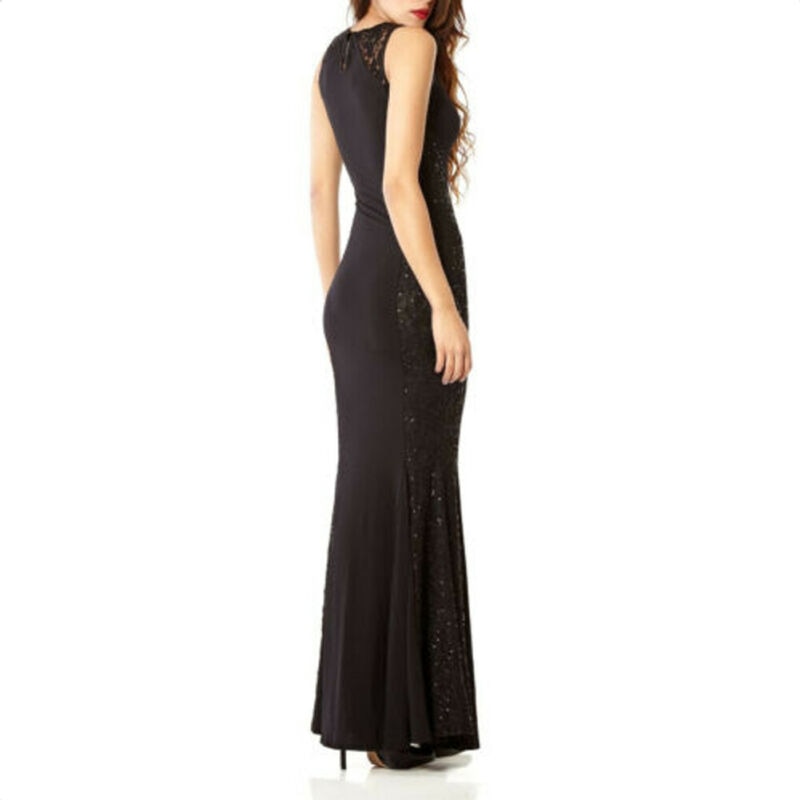 Elegant Black Evening Maxi Dress