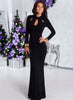 Elegant Black Evening Maxi Dress