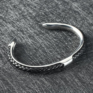 Stainless Steel Leather Wrist Band