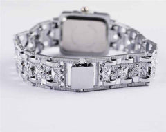 Silver Stainless Steel Crystal Watch