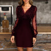 Black Retro Elegant Mini Party Dress