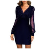 Black Retro Elegant Mini Party Dress