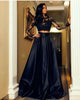 Elegant Black Chiffon Long Maxi Lace Dress