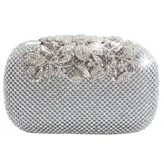 Silver Diamante Evening Clutch
